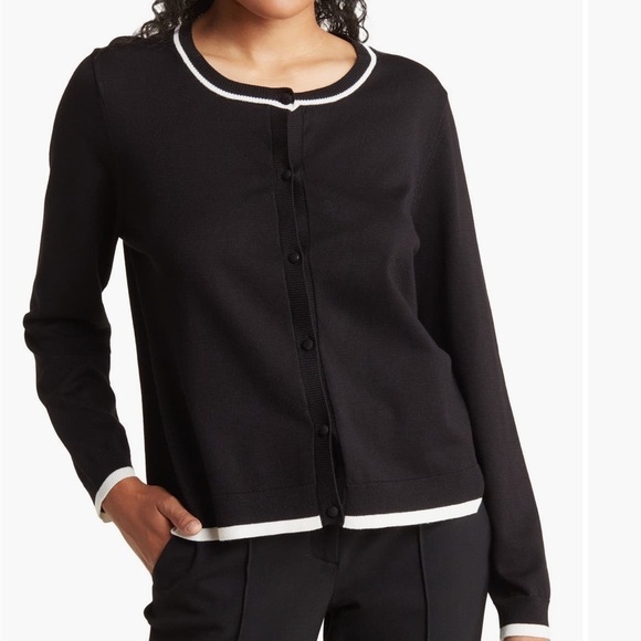 Adrianna Papell Sweaters - Adrianna pappel black and white cardigan, size XS
